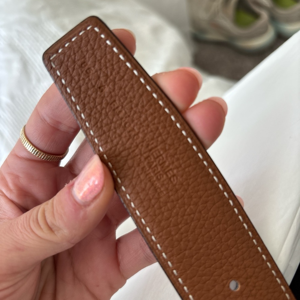 Hermes Gold Buckle Brown Belt - Picture 7 of 9